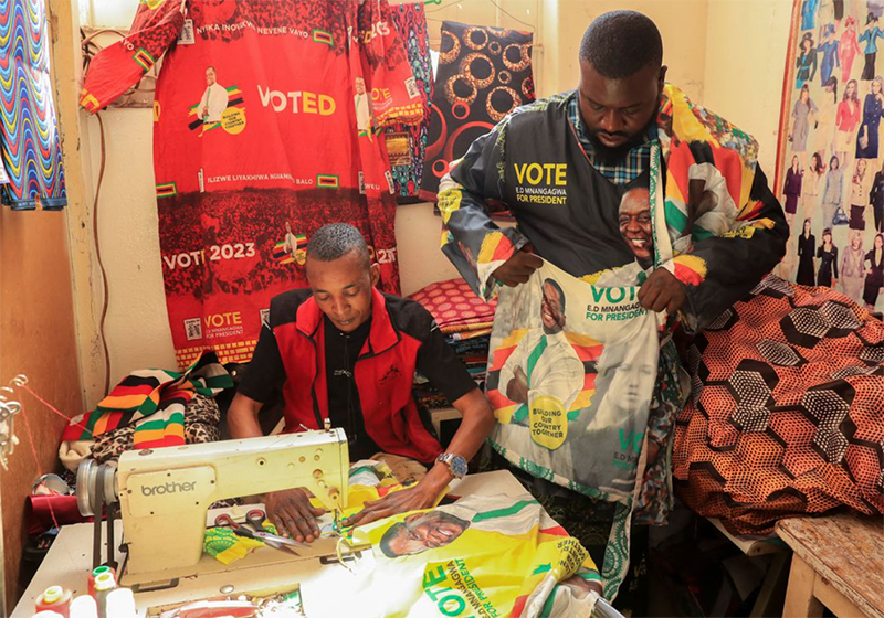 Zimbabwean tailors cash in on party apparel demand as vote nears