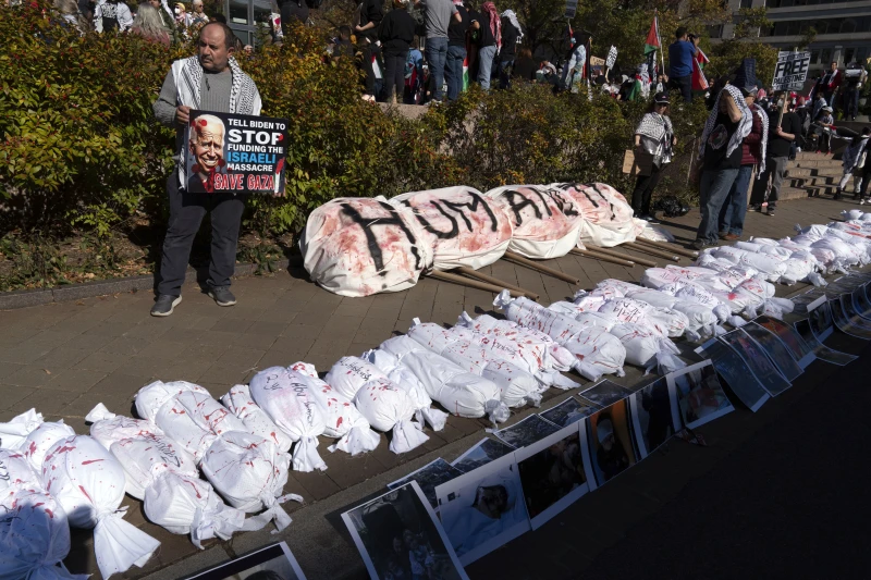 Protest marches from US to Berlin call for immediate halt to Israeli bombing of Gaza