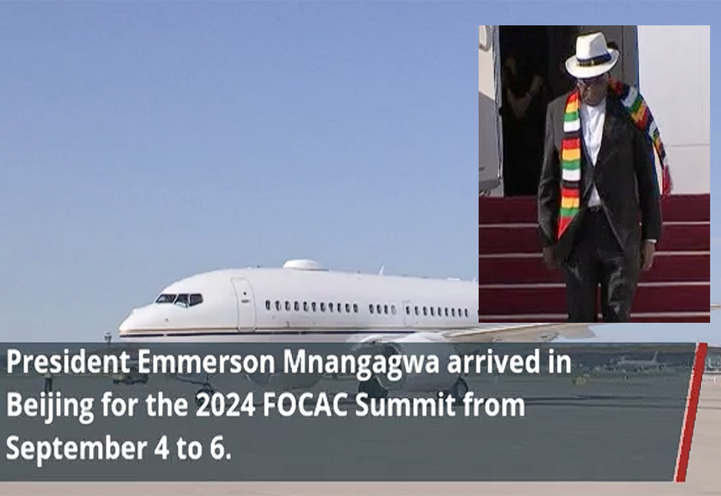 Mnangagwa now in Beijing for China-Africa summit