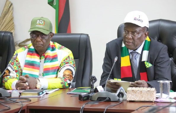 Constantino Chiwenga with Emmerson Mnangagwa