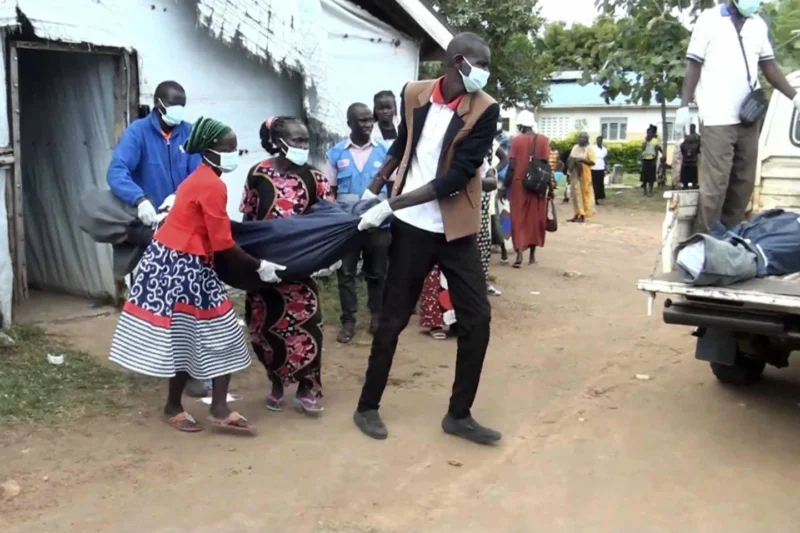 14 people killed when lightning hits a church in a remote refugee camp in Uganda