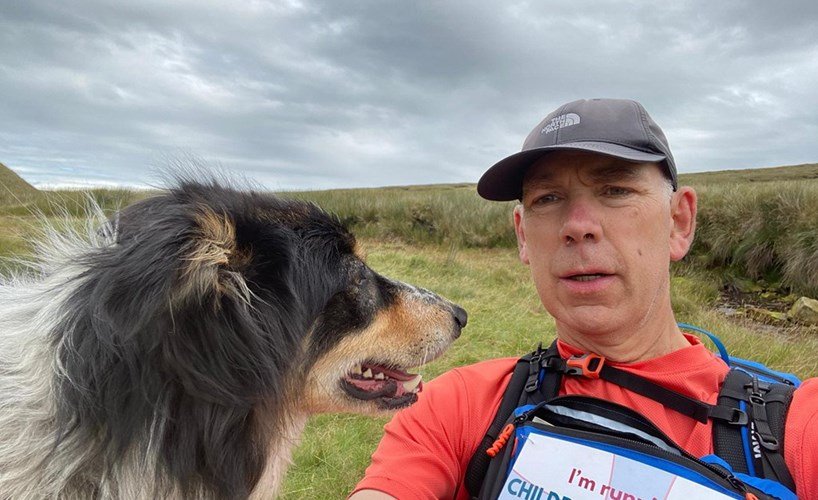 The Rt Rev Dr Martin Gainsborough, the Bishop of Kingston, and his loyal Border Collie, Jem