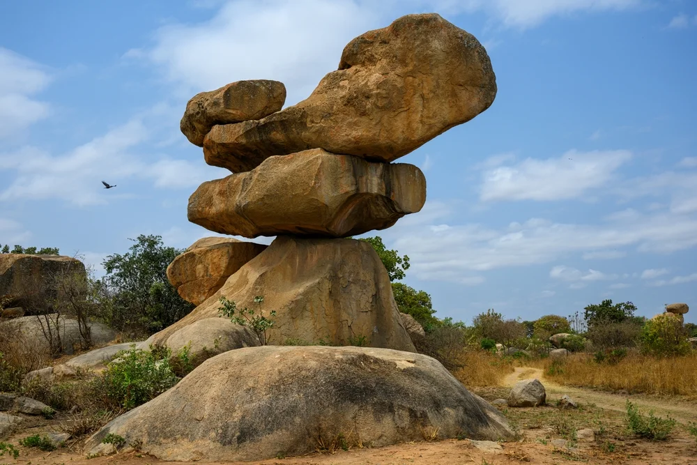 Flying Boat Rock is a natural, boat-shaped boulder formation at the Chiremba Balancing Rocks in Epworth, near Harare, Zimbabwe which ace significant threats from quarrying and urban development.