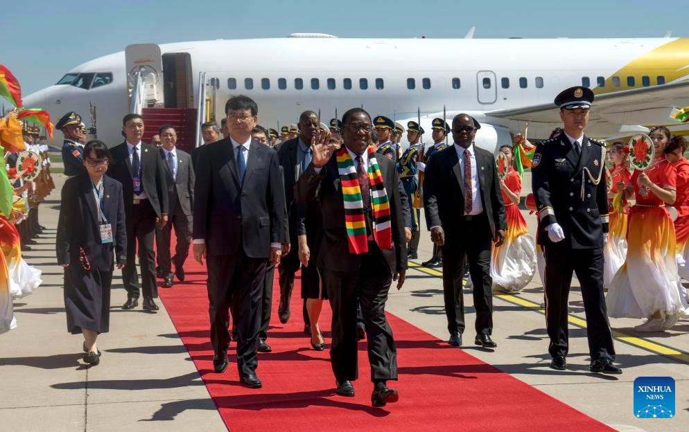 Mnangagwa was invited to attend the commemorations marking the 80th anniversary of the victory in the Chinese People's War of Resistance Against Japanese Aggression and the World Anti-Fascist War on Sept. 3