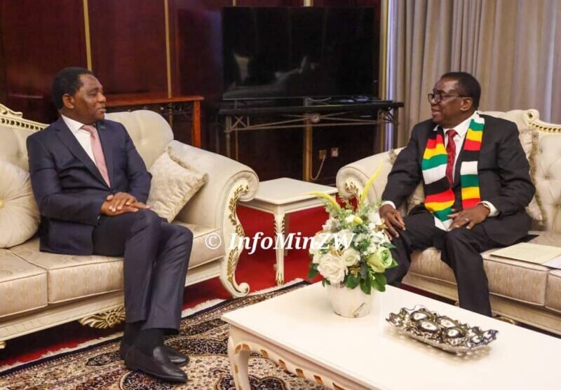 President Emmerson Mnangagwa and his Zambian counterpart Hakainde Hichilema