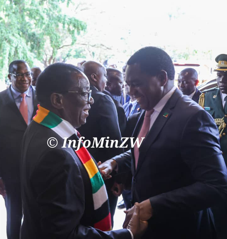 President Emmerson Mnangagwa and his Zambian counterpart Hakainde Hichilema