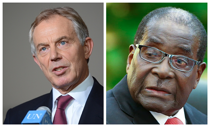 Tony Blair and the late Robert Mugabe