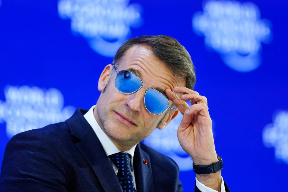 How Macron’s Davos sunglasses spoke to the politics of friction with Trump