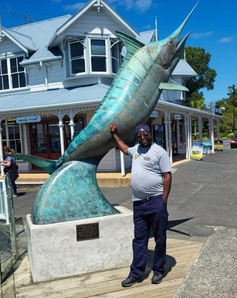 Killian Musarurwa in the Bay of Islands. He moved to Northland in search of a better life for his family.