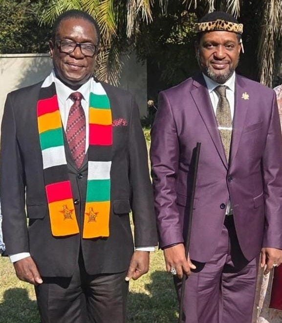 President Emmerson Mnangagwa with King Misuzulu kaZwelithini